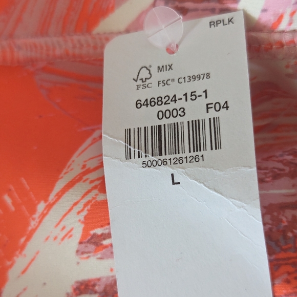 OLD NAVY • Active Powersoft Neon Pink & White Marble Highrise Leggings Size Larg - Picture 7 of 10